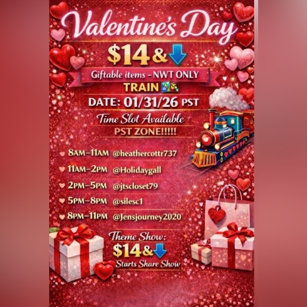 Valentines Train Share Show $14 and under Giftable items 1/31/26